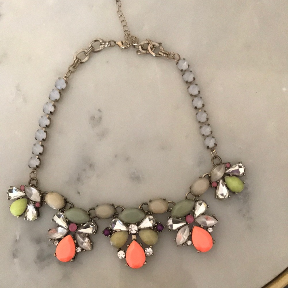 Neon statement necklace